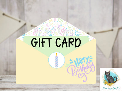 Happy Birthday Gift Card holder, Sublimation, Digital Design, PNG, Download, Decoration, Door Hanger, Ornament