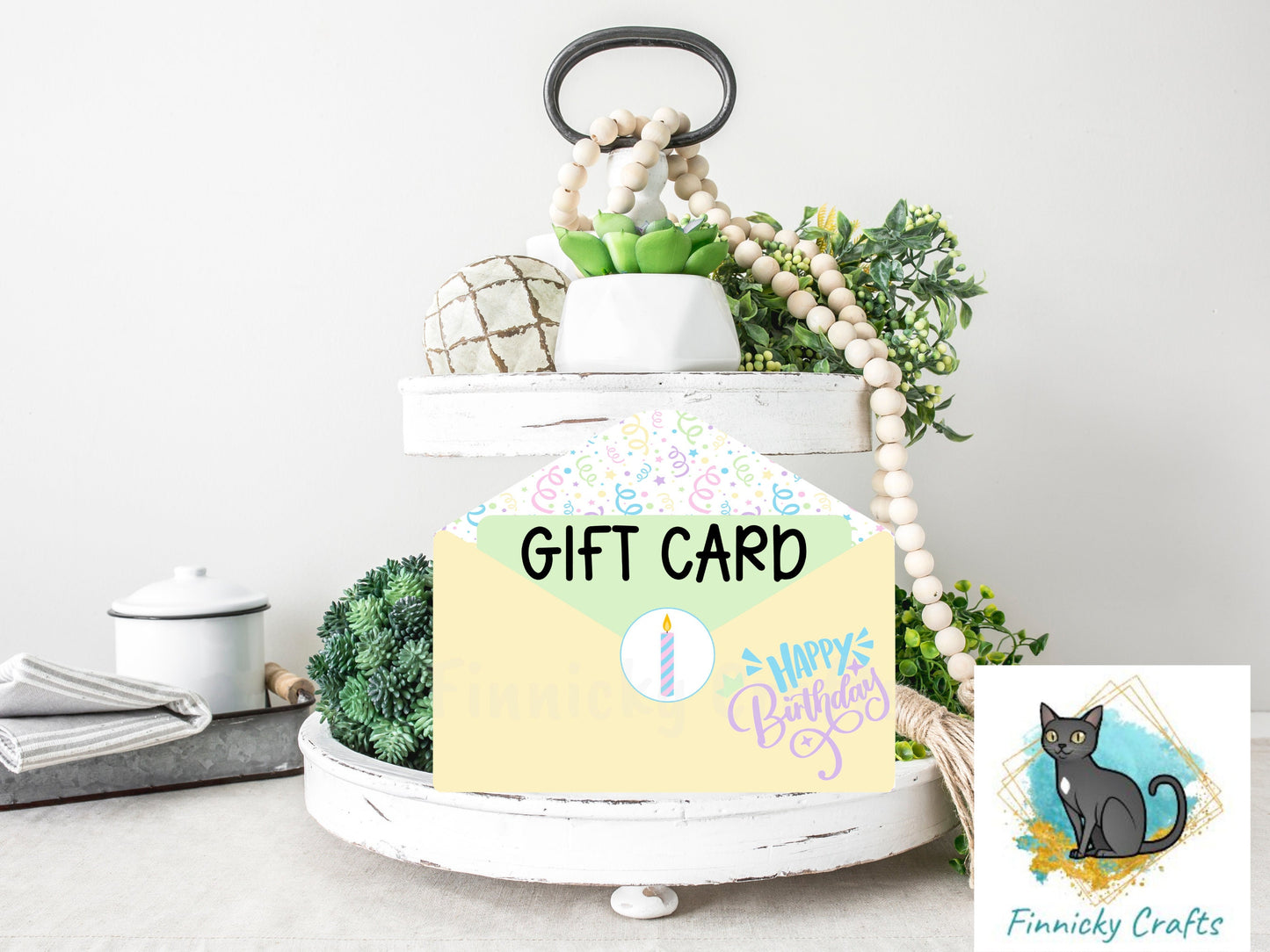 Happy Birthday Gift Card holder, Sublimation, Digital Design, PNG, Download, Decoration, Door Hanger, Ornament