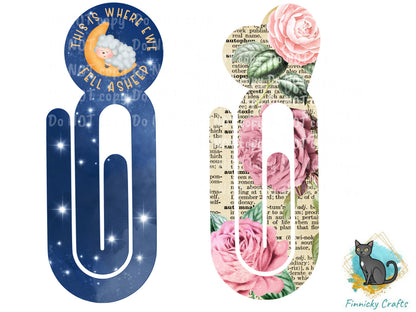 This is where ewe fell asheep Bookmark & Pink Roses Dictionary Bookmark Bundle - Round/Heart bookmark - Instant Digital Download - PNG