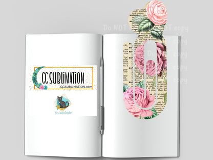 This is where ewe fell asheep Bookmark & Pink Roses Dictionary Bookmark Bundle - Round/Heart bookmark - Instant Digital Download - PNG