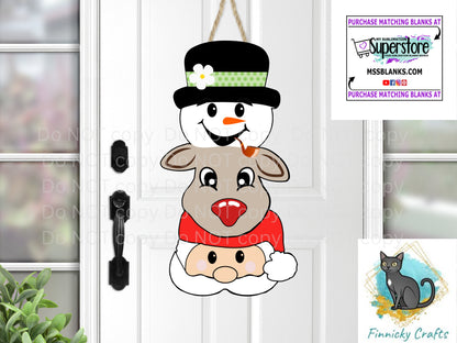 Snowman, Reindeer, Girl Power, Santa Trio Bundle Christmas Design png