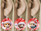 Circle Round 3D Christmas Cats Customizable Design Bundle, Sublimation, Digital, PNG, Design, Download