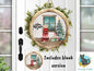 Circle Round Christmas Dog Customizable Design Bundle, Sublimation, Digital, PNG, Design, Download