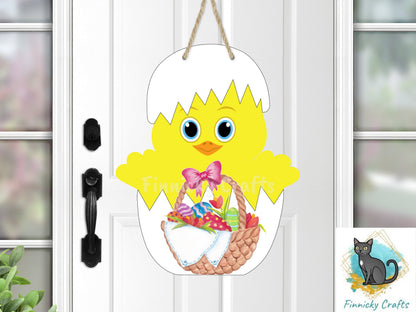 Chick in Egg, Easter, Dragon, Cute, PNG, Design, Digital, Download, Sublimation, Door Hanger, Decoration, Gift, Badge Reel, GG Sub.