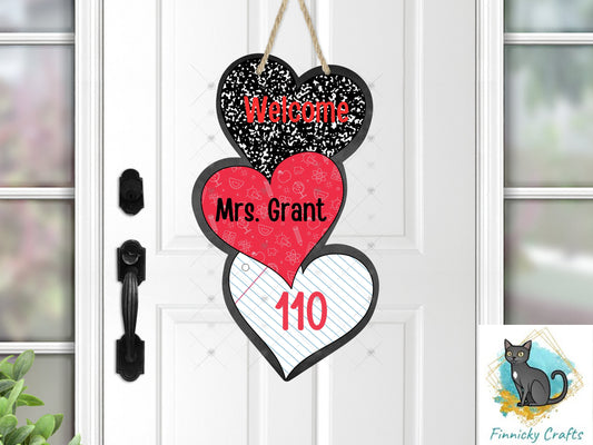 Teacher Trio heart, Earrings PNG, Sign PNG, Sublimation Design, Digital Download, Teacher gift