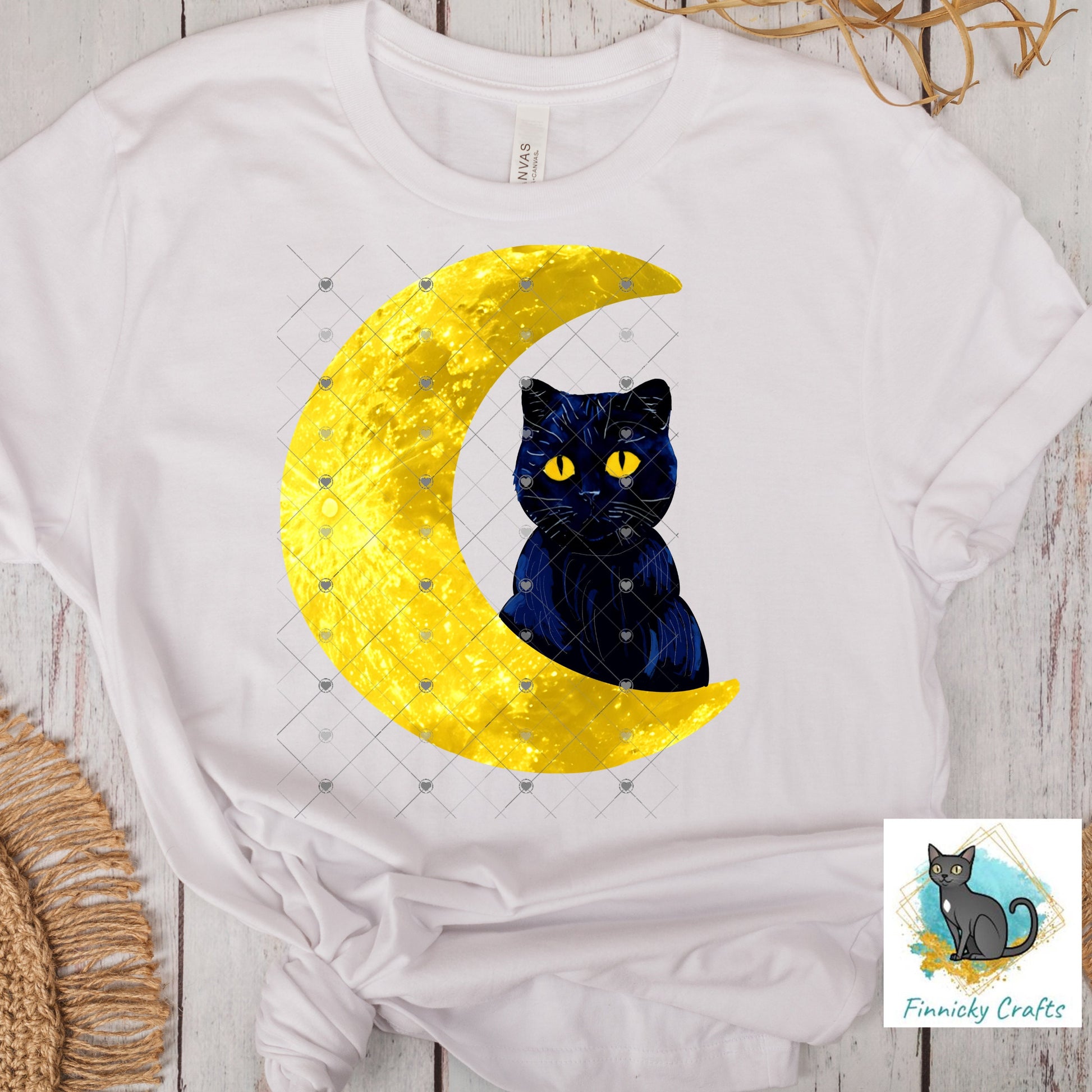 Moon Cat - Digital Design- Earrings - Signs - Design - PNG - T-shirts - Pillows