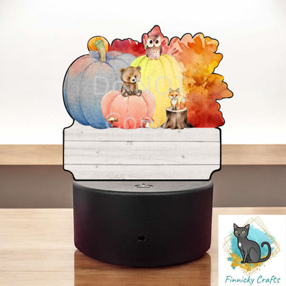 Fall Light Base, Love Fall Most of All, Sublimation Design PNG, Pumpkins, Welcome Sign, Woodland animals, autumn leaves, Words and blank