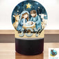 Nativity Round Light Base, Nightlight, Decoration, Sublimation, Digital, PNG, Design, Download, Baby Jesus, Joy to the World, Mary, Joseph