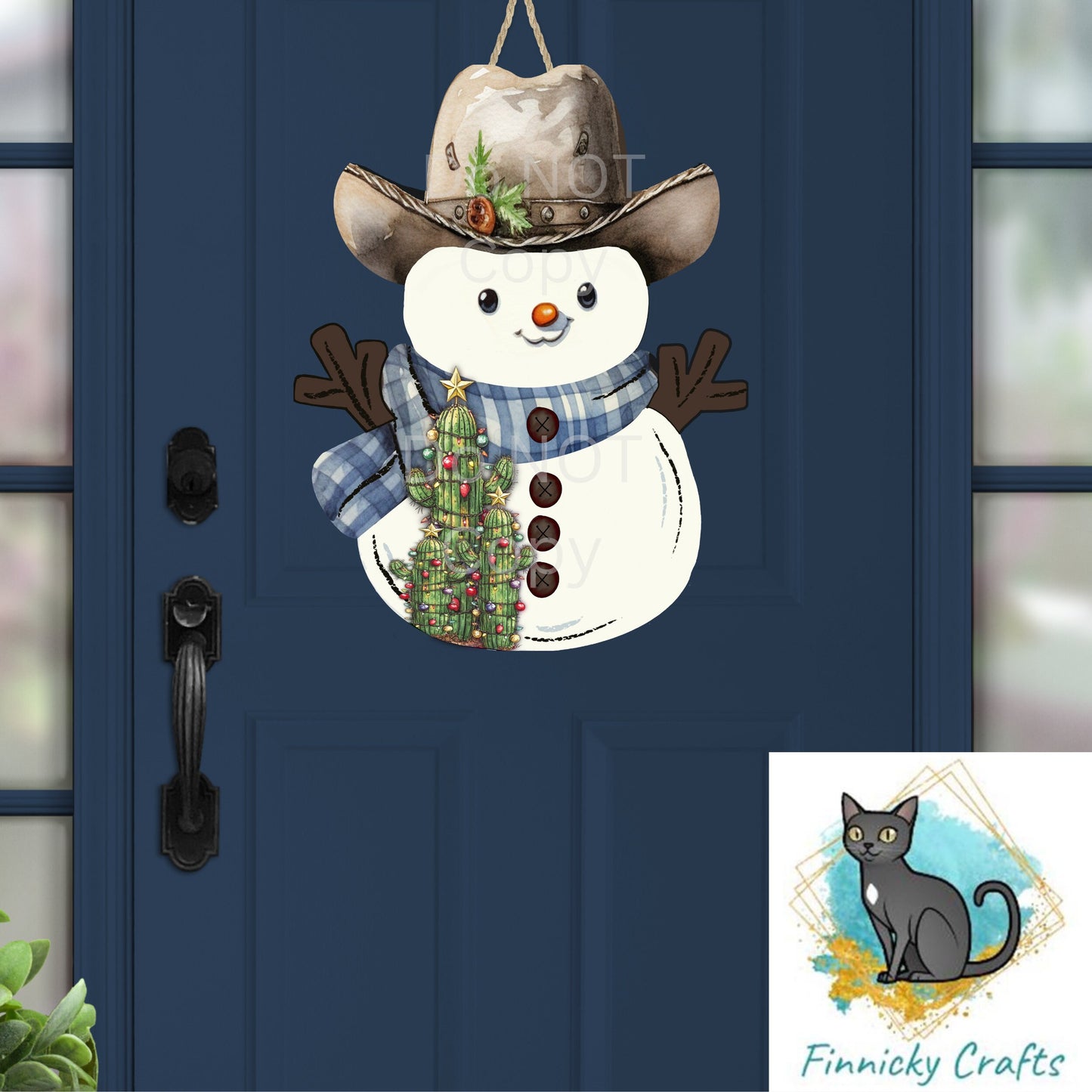 Cowboy Snowman- Sublimation Design -Earrings, Winter, Christmas, Ornament, Sign, Decor, Suncatcher, MDF, DTF, Acrylic