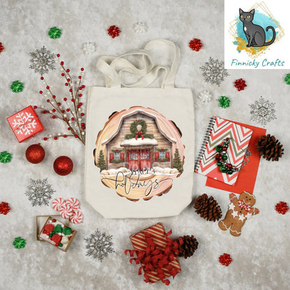 Wood Slice Happy Holidays , Christmas, Winter, PNG, Design, Download, Door Hang, Ornament, Sublimation, Acrylic, MDF, DTF, earrings, sign.
