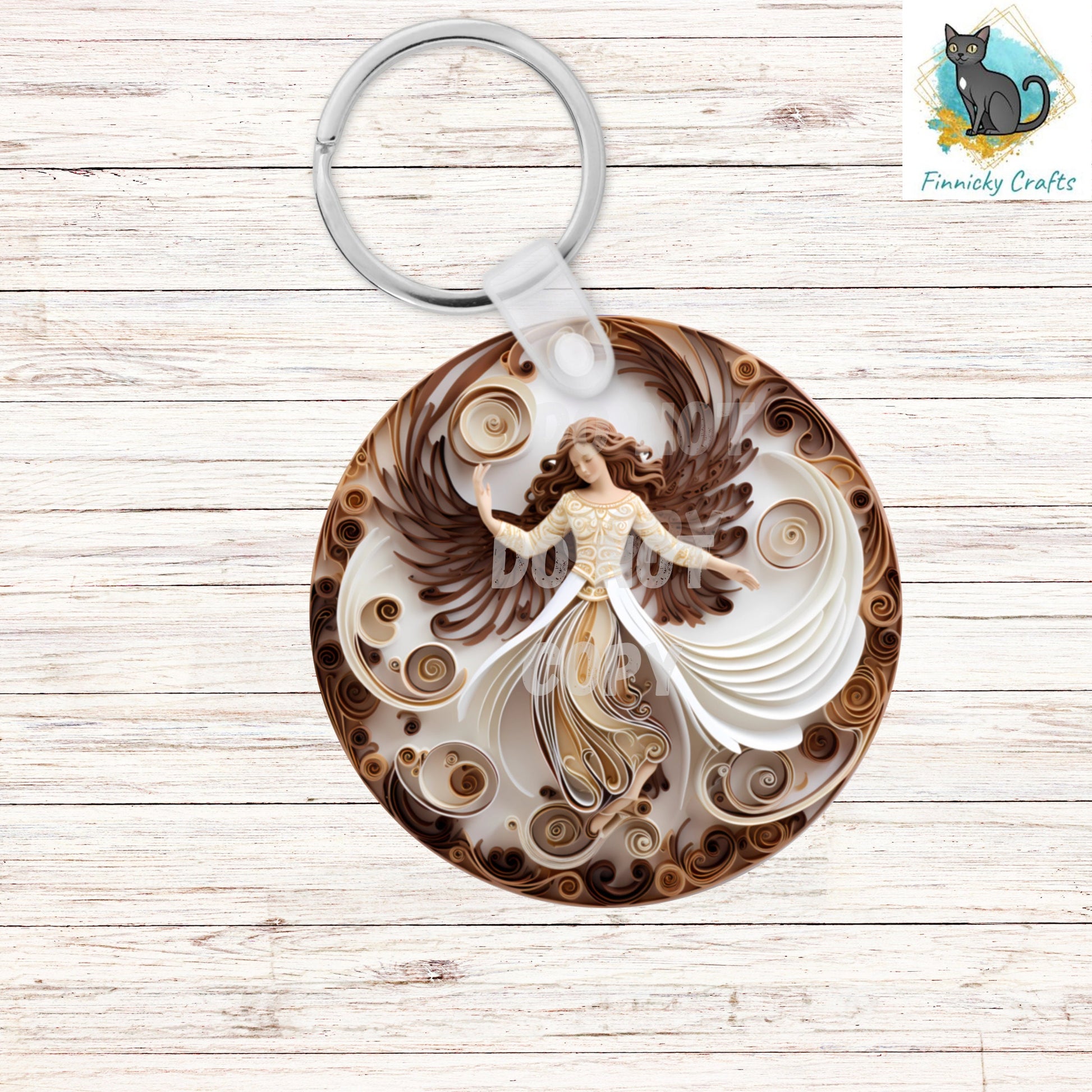 Christmas Angel, Papercut, Round Sign PNG, Digital Download for Sublimation, Door Sign, Earrings, Ornament, Badge Reel, Keyring, Night Light