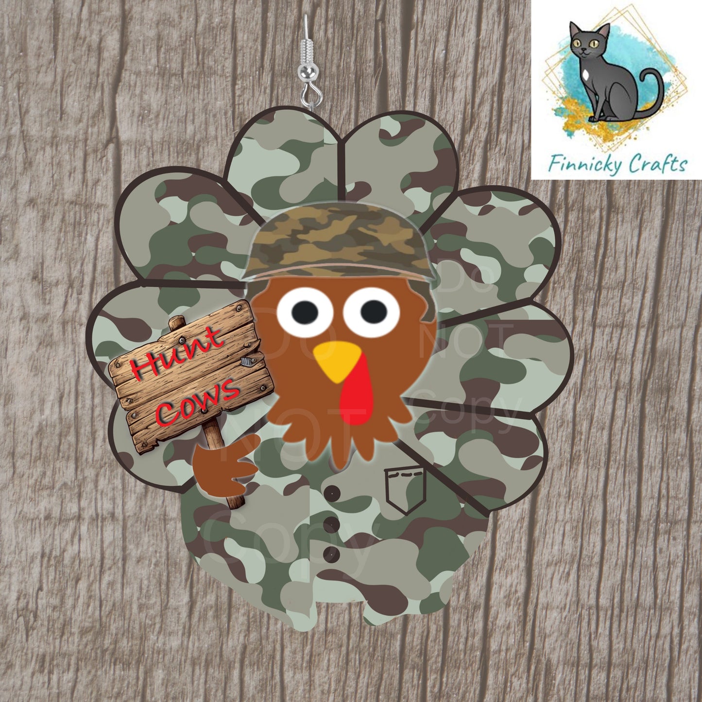 Turkey, Camo Turkey, Design, Digital, Download, Sublimation, Door Hanger, Tiered Tray, Decoration, Earrings, Army, Ornament