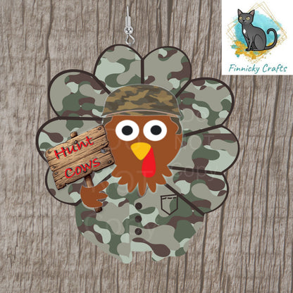 Turkey, Camo Turkey, Design, Digital, Download, Sublimation, Door Hanger, Tiered Tray, Decoration, Earrings, Army, Ornament