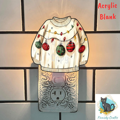 Sweater Blank Design - Winter Ornament, Ugly Christmas Sweater, Nightlight, Sublimation, Digital, PNG, Design, Download, MDF, Acrylic, DTF