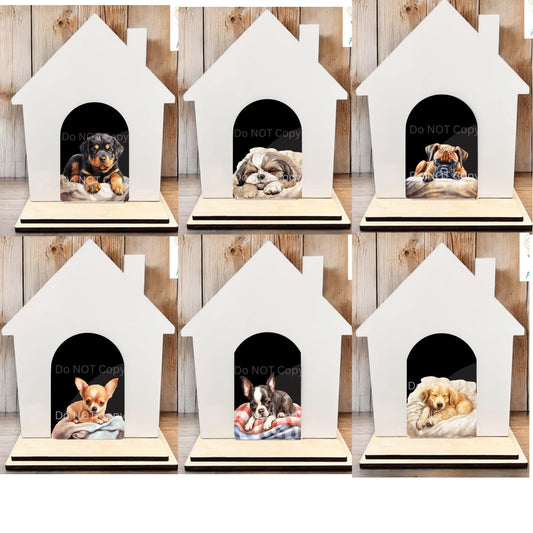 Add-on Door Sleeping Dog Bundle for Interchangeable House Sign, Sublimation, Digital, PNG, Design, Download