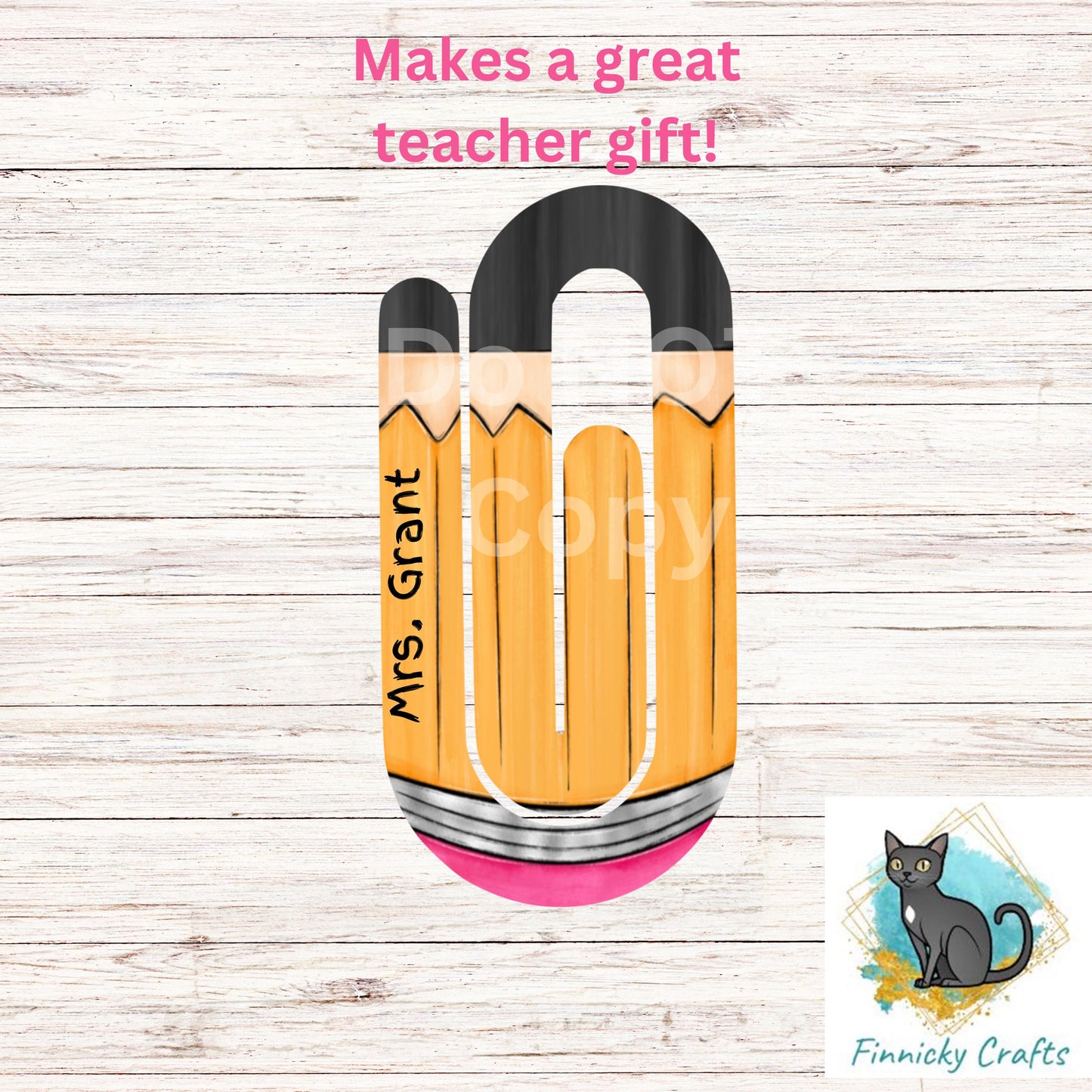 Teacher School Appreciation Bookmark Paperclip Sublimation Designs - PNG files - Guaranteed to fit GG Sublimation blanks