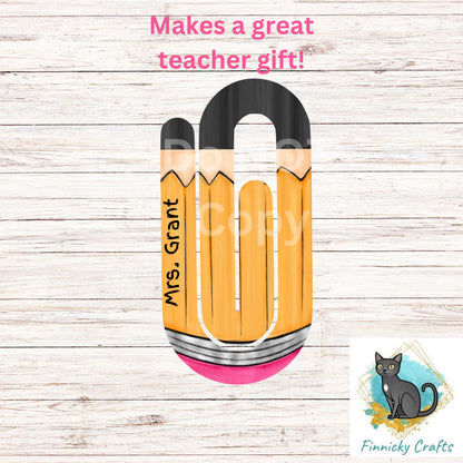 Teacher School Appreciation Bookmark Paperclip Sublimation Designs - PNG files - Guaranteed to fit GG Sublimation blanks