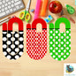 Bright Dots Bookmark Paperclip Sublimation Designs - Gift PNG files - Customizable - Add Name - ONLY for GG Sublimation Blanks!!