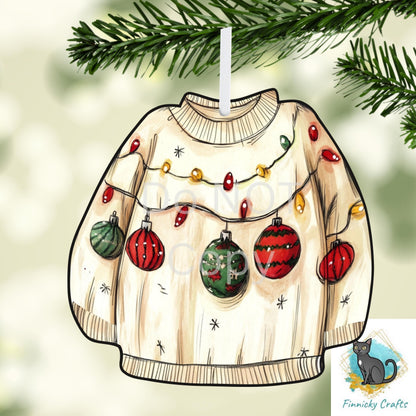 Sweater Blank Design - Winter Ornament, Ugly Christmas Sweater, Nightlight, Sublimation, Digital, PNG, Design, Download, MDF, Acrylic, DTF