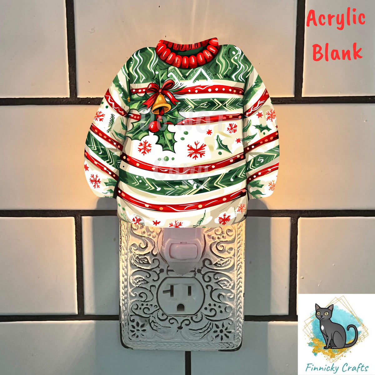 Sweater Blank Design - Winter Ornament, Ugly Christmas Sweater, Nightlight, Sublimation, Digital, PNG, Design, Download, MDF, Acrylic, DTF