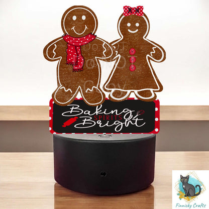 Gingerbread Couple, Gingerbread Man, Gingerbread Girl Digital, PNG, Design, Download, Light Base Decor, Baking Spirits Bright