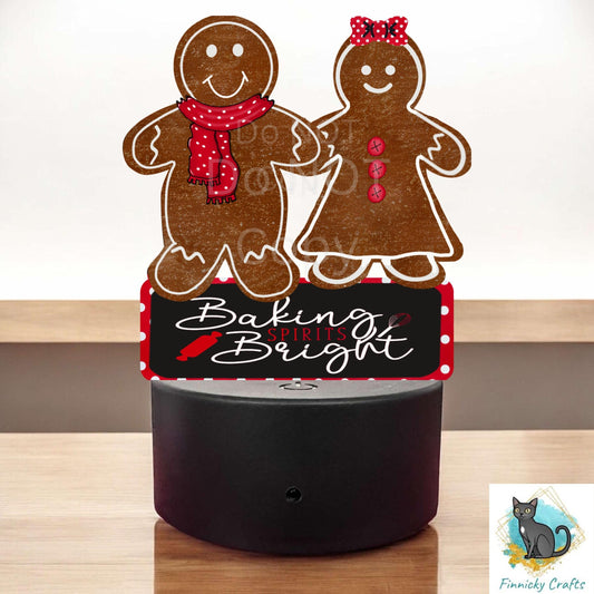 Gingerbread Couple, Gingerbread Man, Gingerbread Girl Digital, PNG, Design, Download, Light Base Decor, Baking Spirits Bright