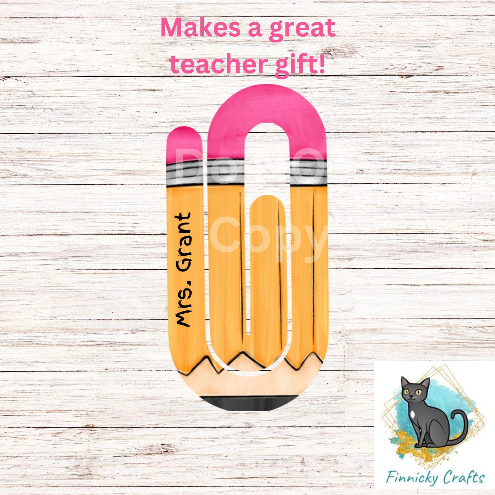 Teacher School Appreciation Bookmark Paperclip Sublimation Designs - PNG files - Guaranteed to fit GG Sublimation blanks