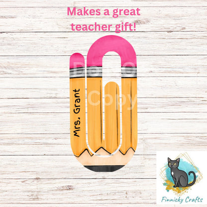 Teacher School Appreciation Bookmark Paperclip Sublimation Designs - PNG files - Guaranteed to fit GG Sublimation blanks