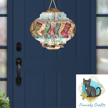 Christmas Stockings, Fancy Bulb Shape PNG, Digital Download for Sublimation, Door Sign, Earrings, Ornament, Badge Reel, Keyring, Night Light