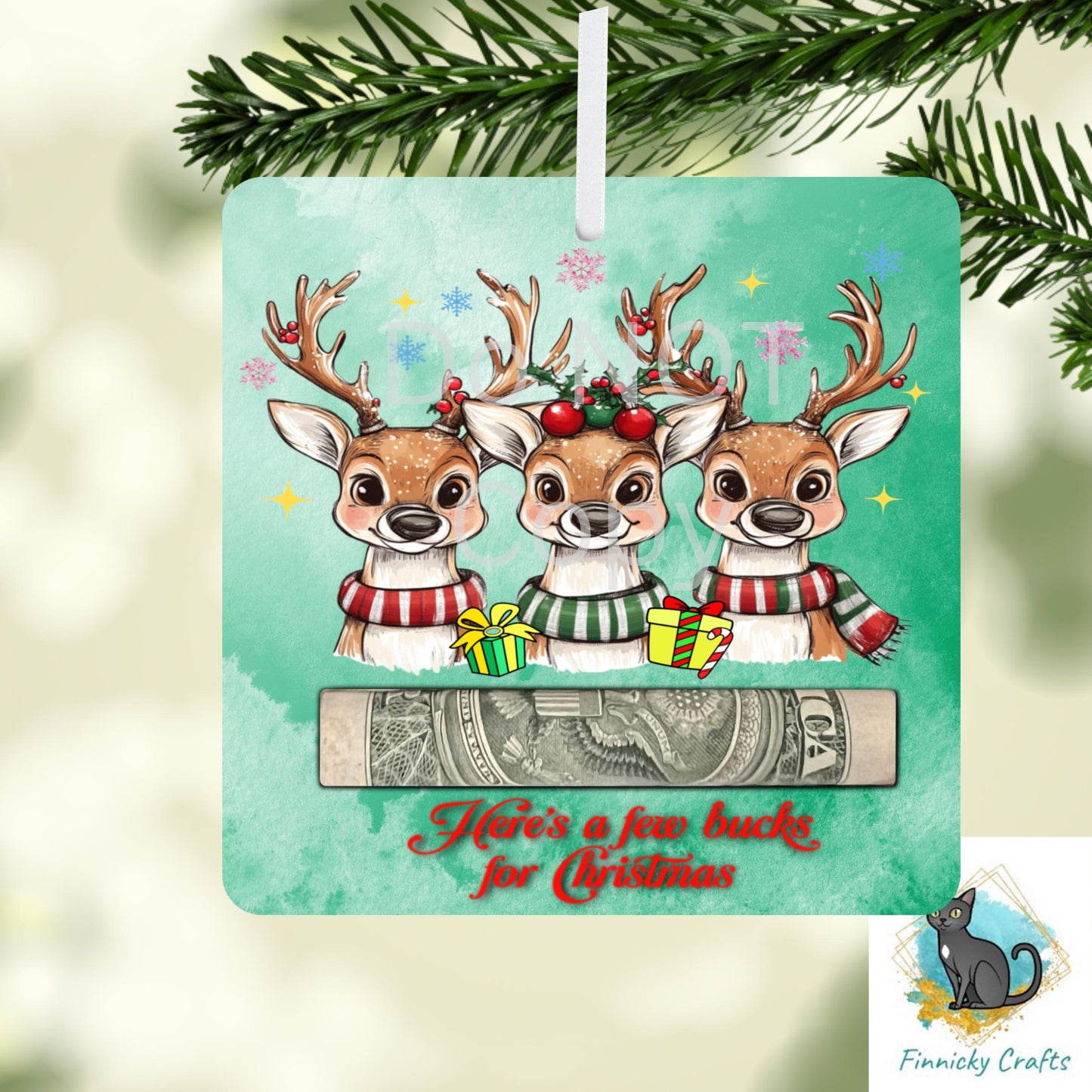 Reindeer bucks Money Holder - Bundle - Sublimation Digital File - Gift, ornament, decoration