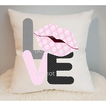 Pink, Black, Love Lips, Sublimation, Digital Design, PNG, Download,