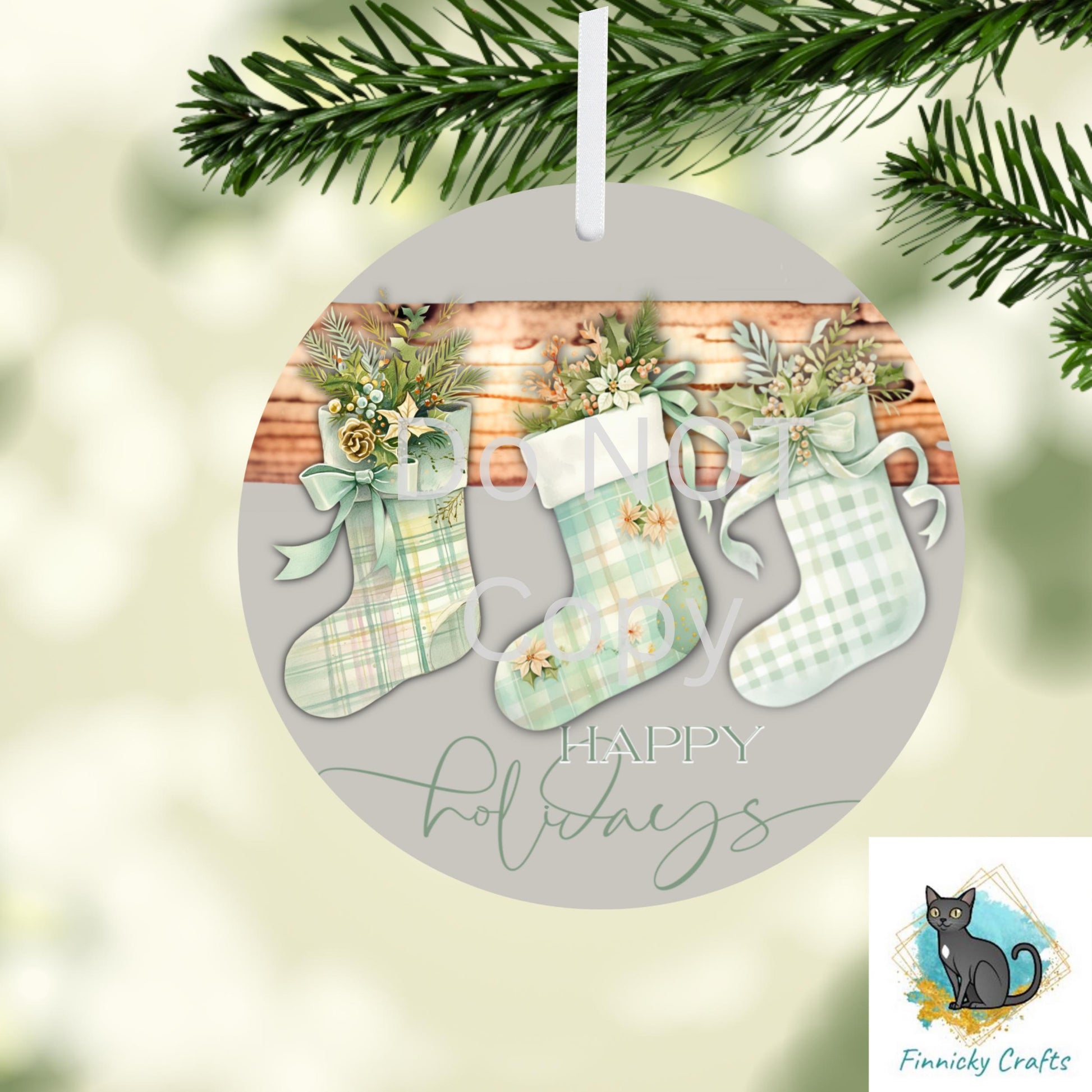 Christmas Stockings, Round Sign PNG, Digital Download for Sublimation, Door Sign, Earrings, Ornament, Badge Reel, Keyring, Night Light
