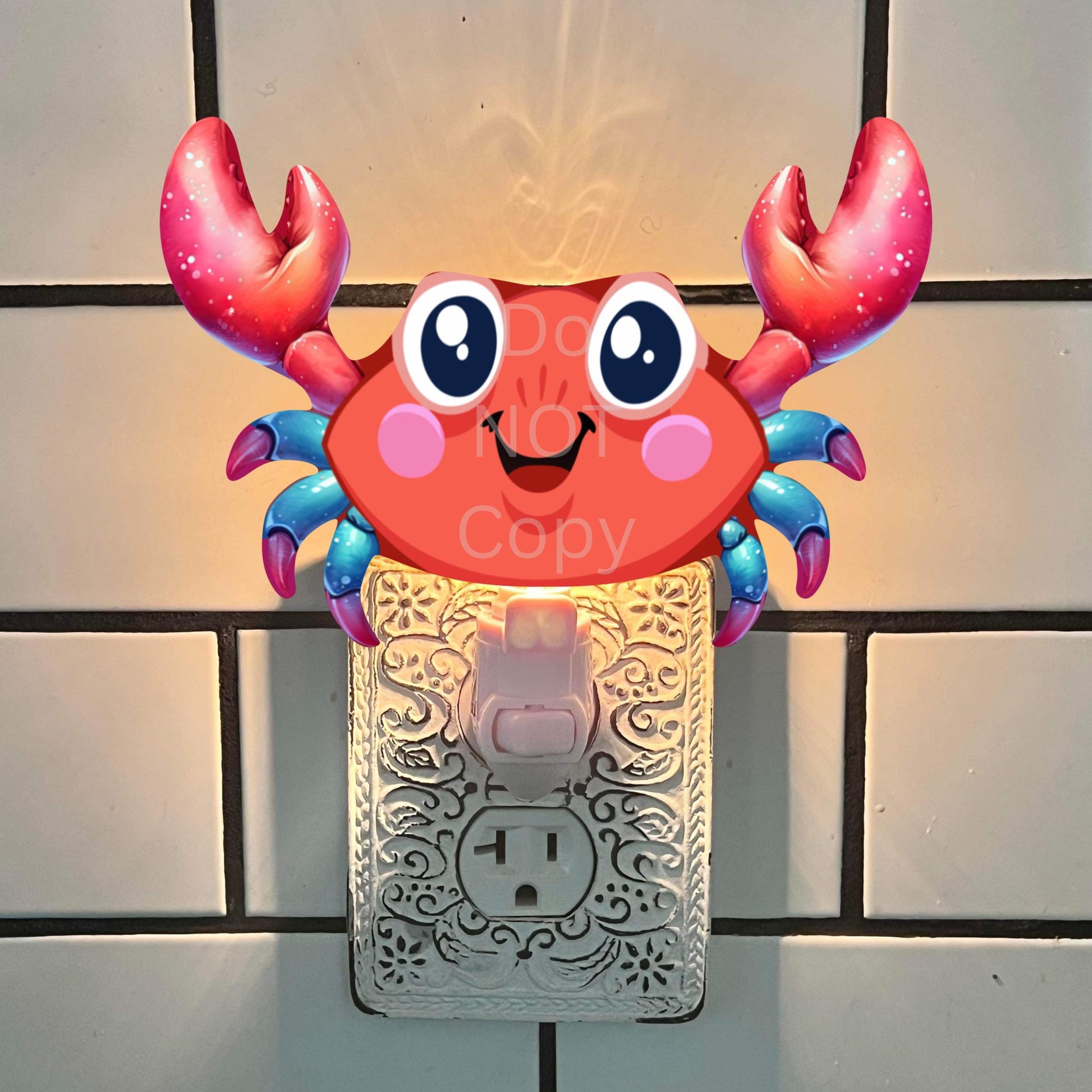 Red Crab sublimation - png - earrings, night light, door hanging