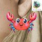 Red Crab sublimation - png - earrings, night light, door hanging