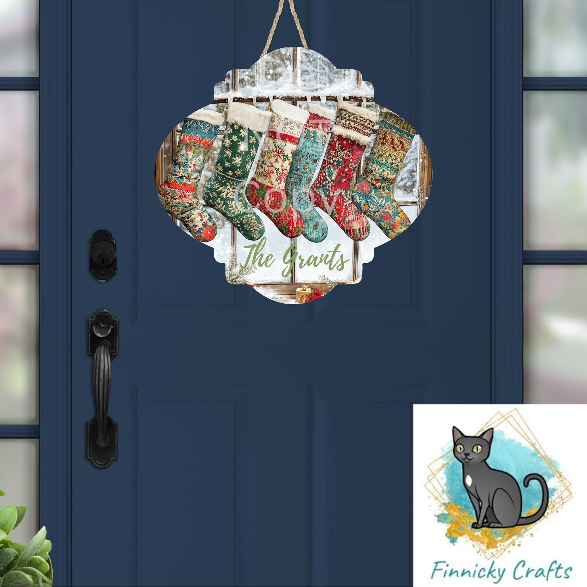 Christmas Stockings, Fancy Bulb Shape PNG, Digital Download for Sublimation, Door Sign, Earrings, Ornament, Badge Reel, Keyring, Night Light