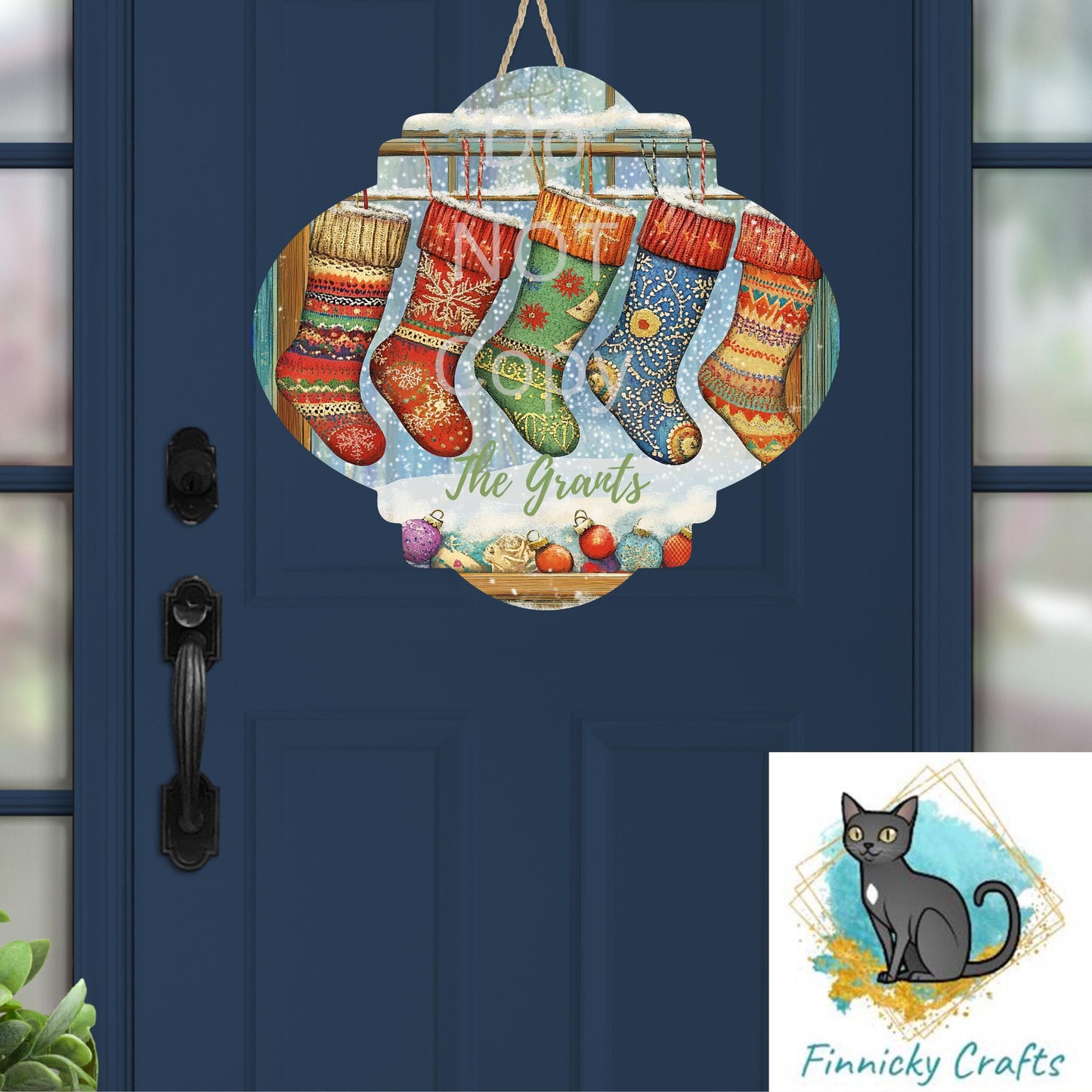 Christmas Stockings, Fancy Bulb Shape PNG, Digital Download for Sublimation, Door Sign, Earrings, Ornament, Badge Reel, Keyring, Night Light