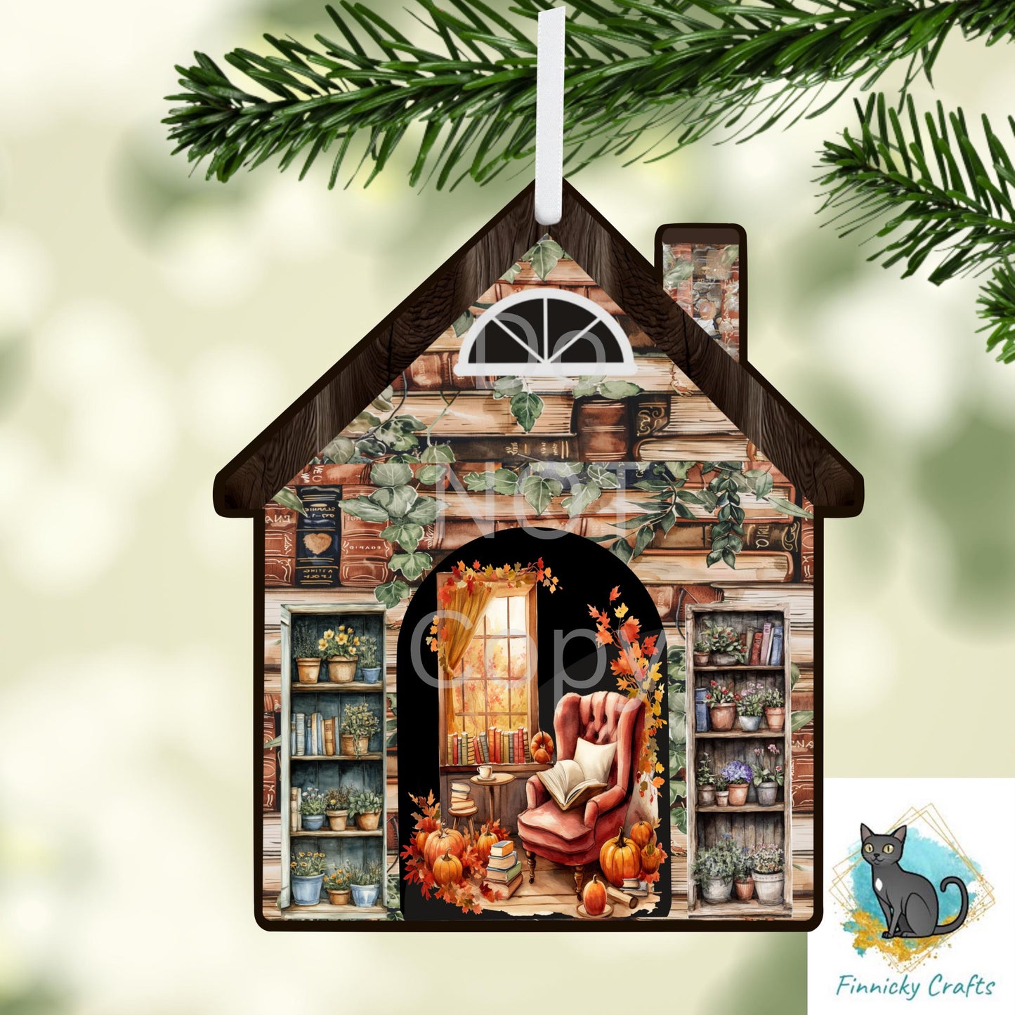 House of Books Ornament Designs – Seasonal PNG Digital Download