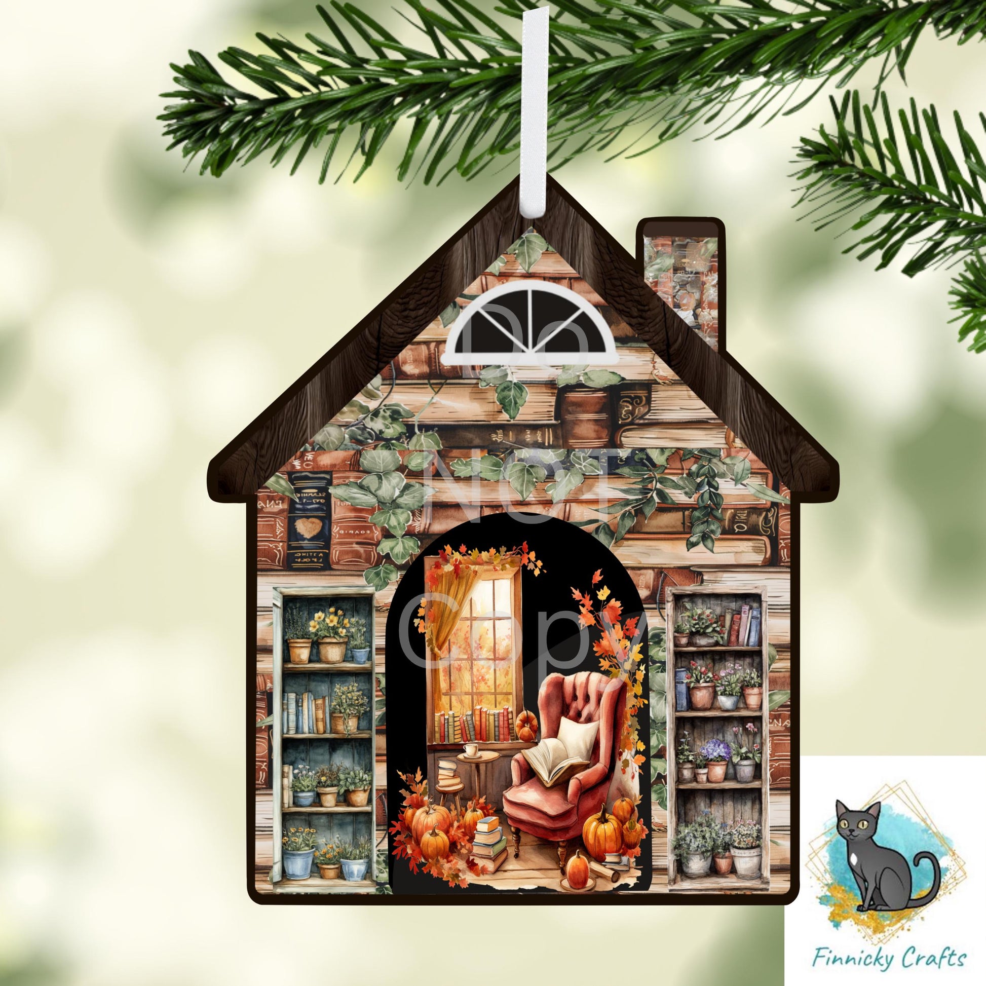 House of Books Ornament Designs – Seasonal PNG Digital Download
