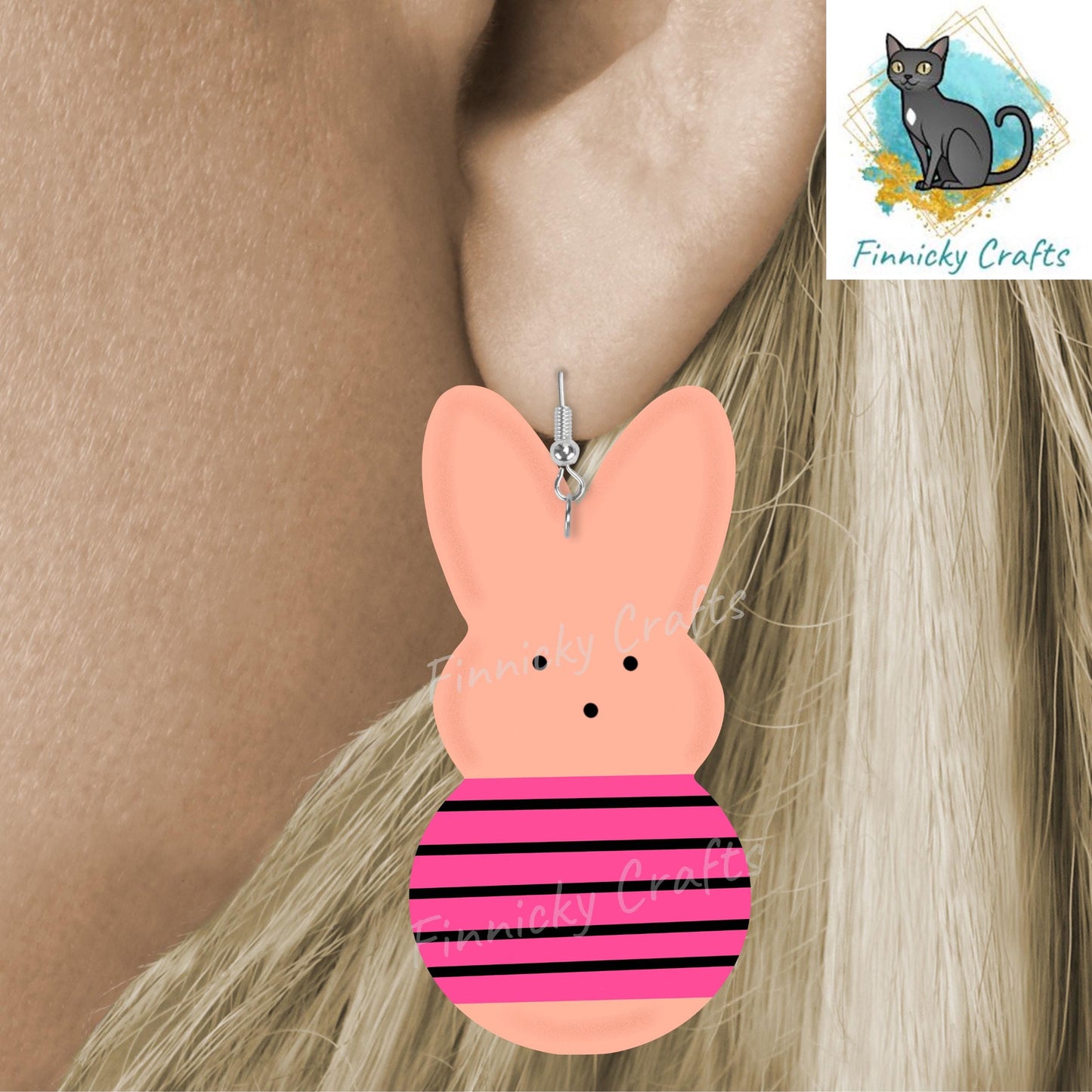 Bunny, Easter, Sublimation, Digital, PNG Design, Download for Earrings, Wall Decor, Door Hanger, Keychain