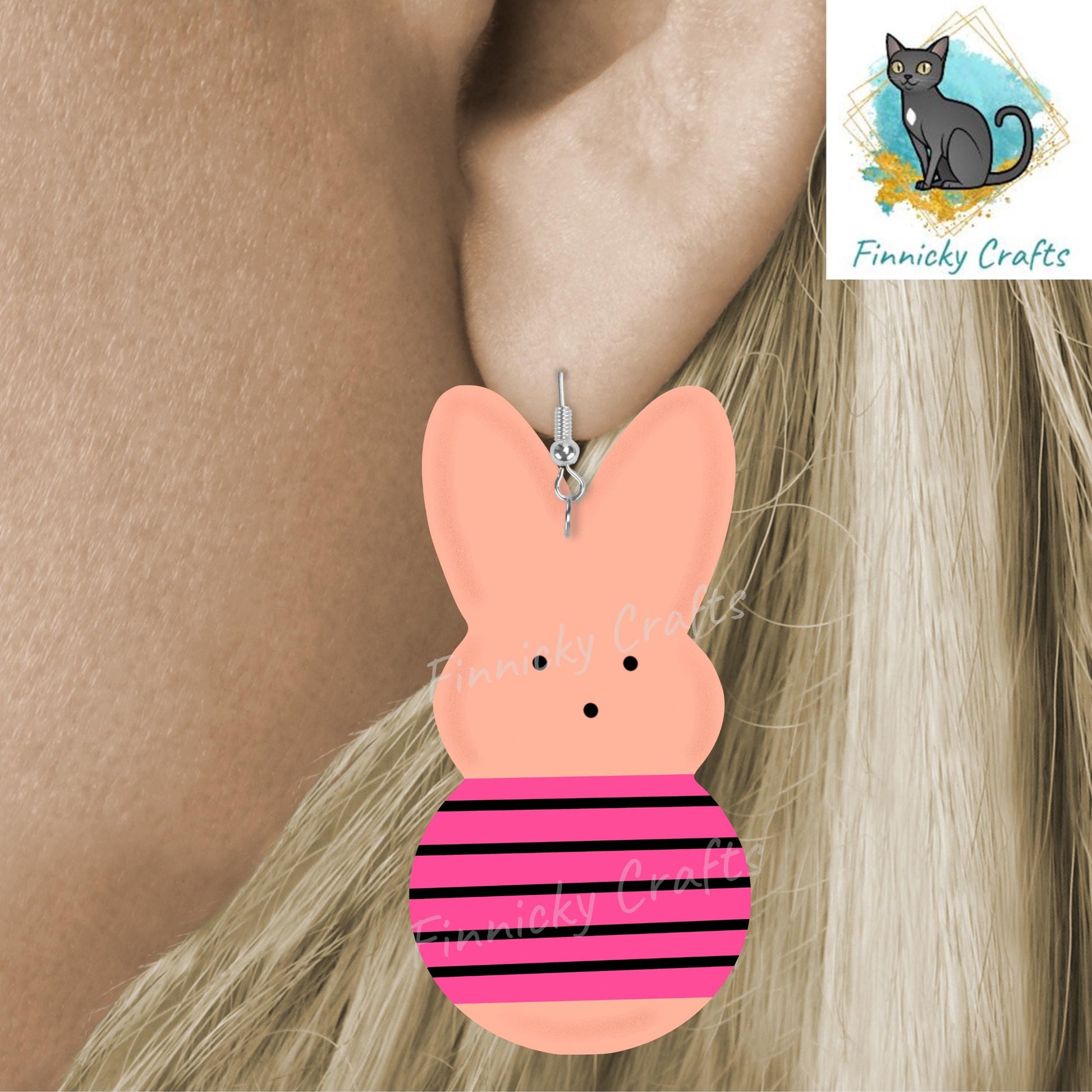 Bunny, Easter, Sublimation, Digital, PNG Design, Download for Earrings, Wall Decor, Door Hanger, Keychain