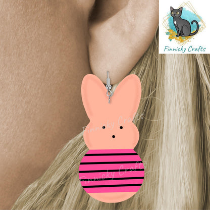Bunny, Easter, Sublimation, Digital, PNG Design, Download for Earrings, Wall Decor, Door Hanger, Keychain