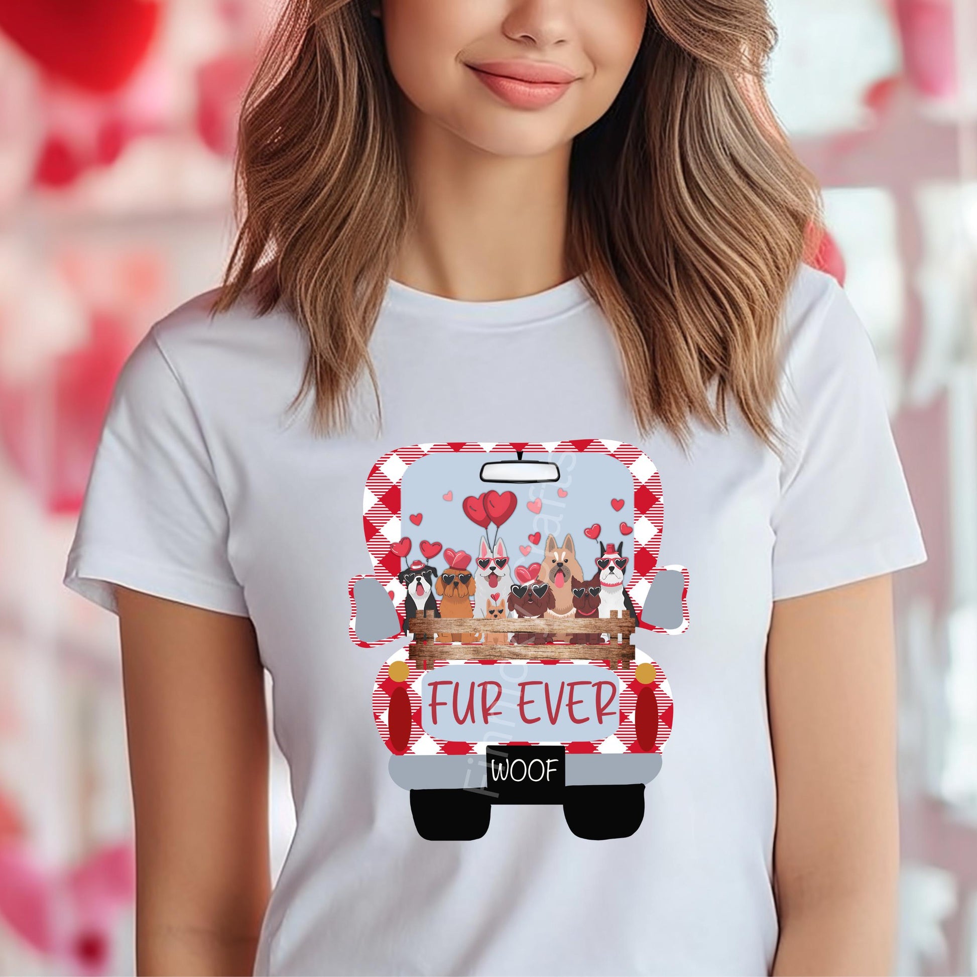 Valentine Truck full of dogs - - Sign - T-Shirt - Earrings - Badge Reel - Truck Shape png - Sublimation Designs Earrings Png - No Cats