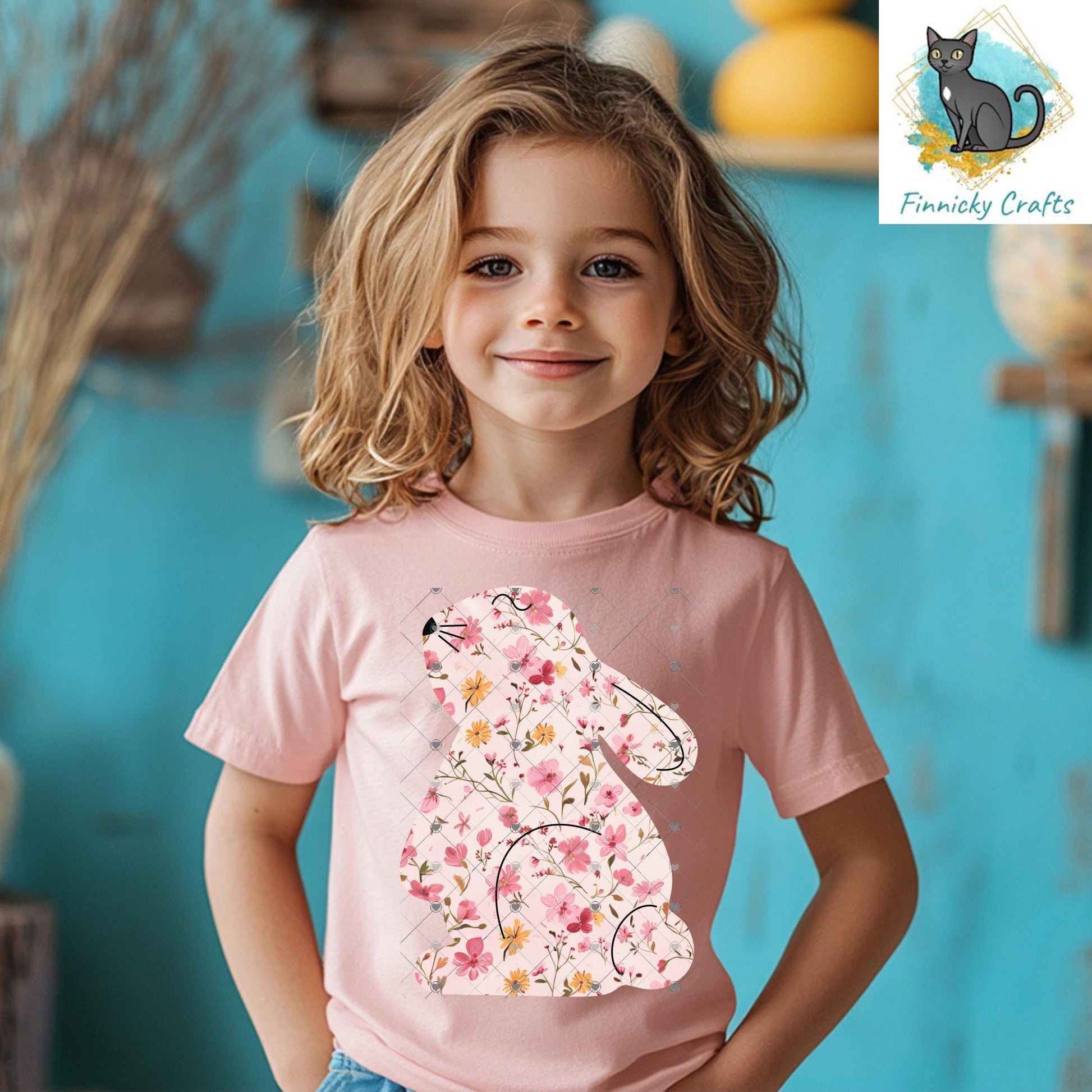 Bunny, Easter, Flowers, Sublimation, Digital, PNG Design, Download for Earrings, Wall Decor, Door Hanger, Earrings