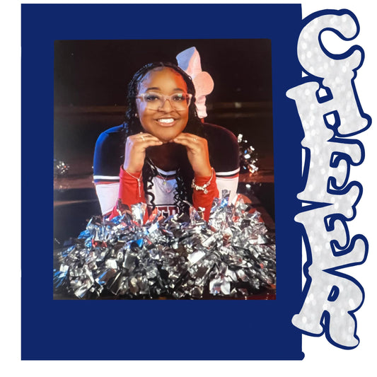 Cheer Frame Add Personalize, Customizable Digital File, blue, white