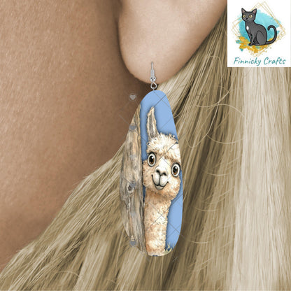 Boho Oval Llama, Fox, Dolphin, Earrings, Sublimation, Digital, PNG, Design, Download Only