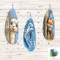 Boho Oval Llama, Fox, Dolphin, Earrings, Sublimation, Digital, PNG, Design, Download Only