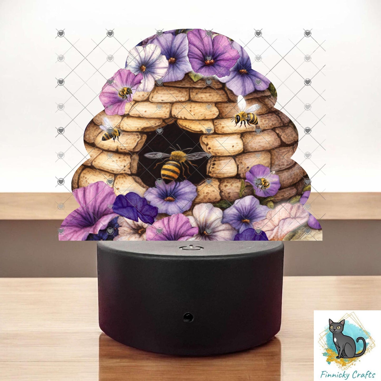 Beehive Purple Pansy Light Base, Sublimation, Digital, PNG Design