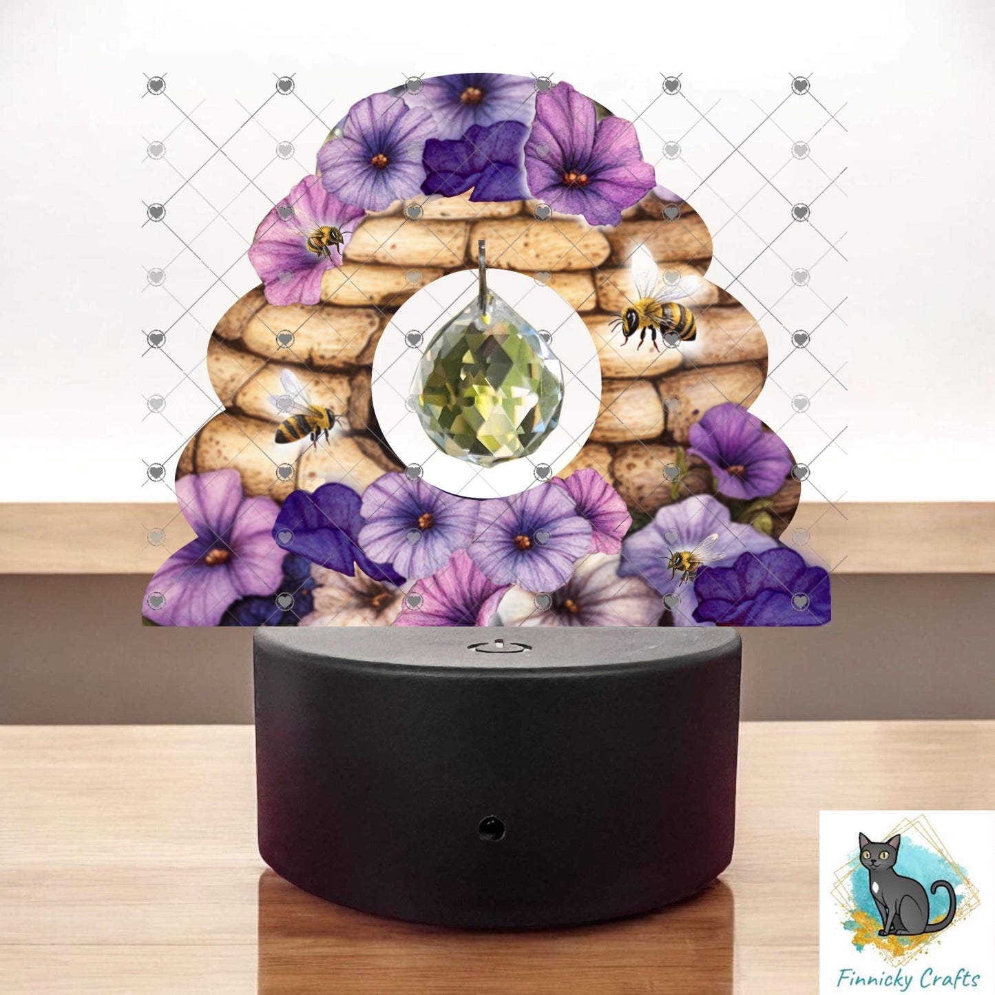 Beehive Purple Pansy Light Base, Sublimation, Digital, PNG Design