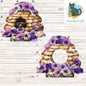 Beehive Purple Pansy Light Base, Sublimation, Digital, PNG Design