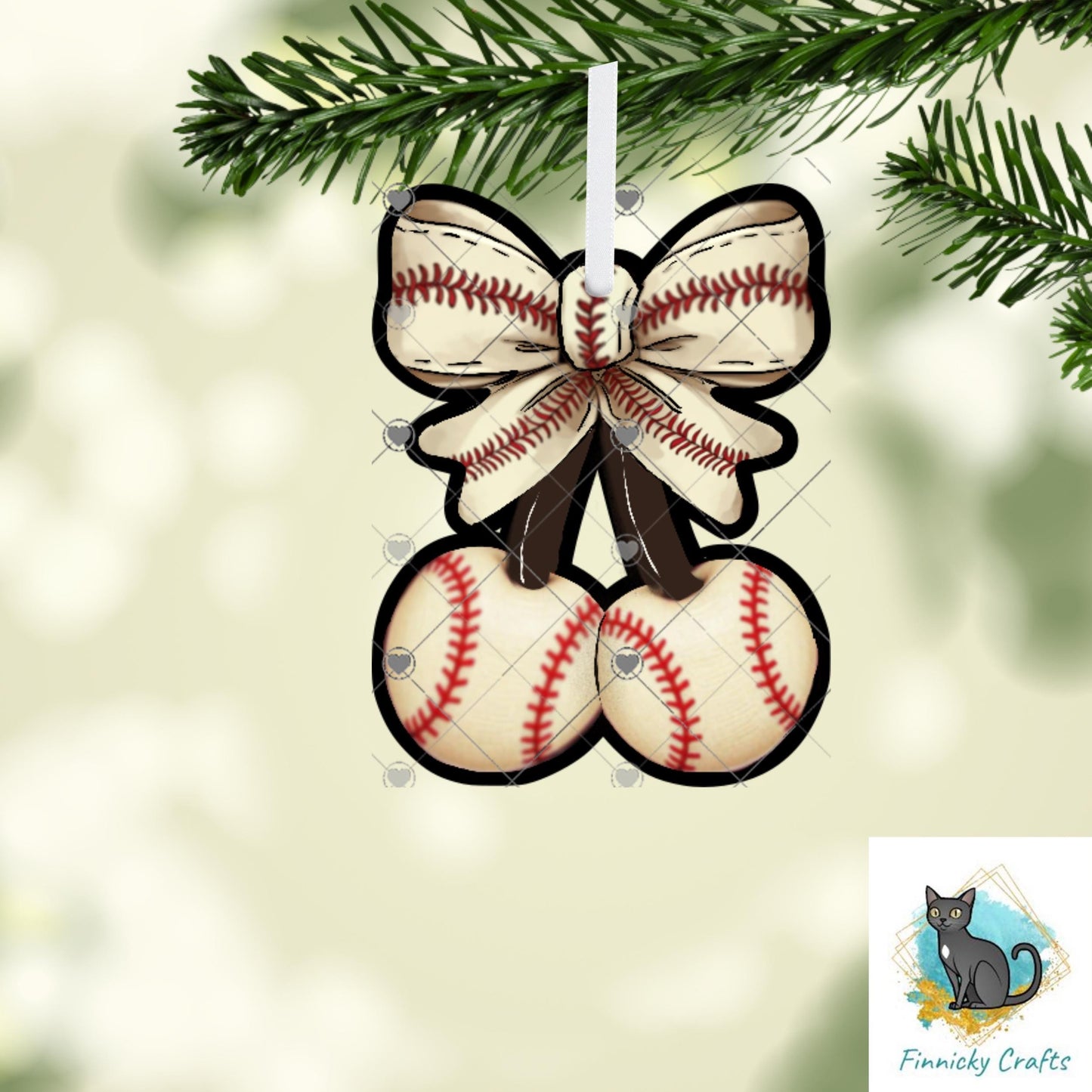 Baseball, Softball, Cherries, Cute, PNG, Design, Digital, Download, Sublimation, Door Hanger, Decoration, Earrings, Ornament